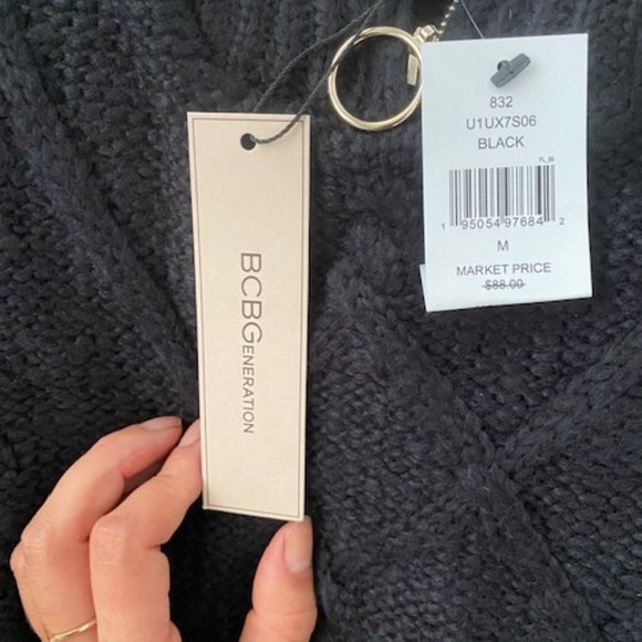 NWOT BCBG Half Zip Knit Sweater - Picture 3 of 5
